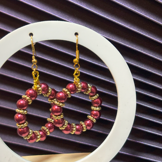 Beaded Hoop - Statement Ohrringe - Handgefertigt