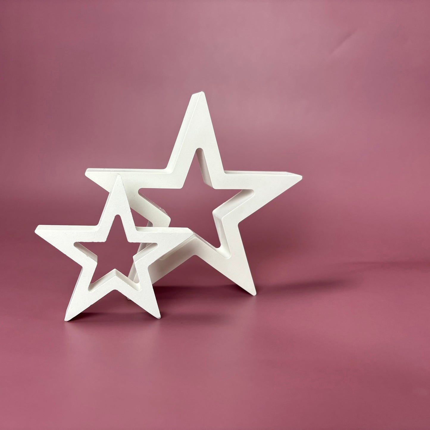 Deko-Sterne aus Keraflott - 2er Set – Elegante Weihnachtsdekoration