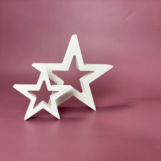 Deko-Sterne aus Keraflott - 2er Set – Elegante Weihnachtsdekoration