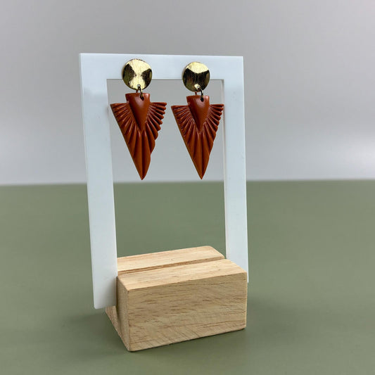 Fold Arrow - elegante Ohrringe - vergoldete Edelstahl Ohrringe - handgefertigt